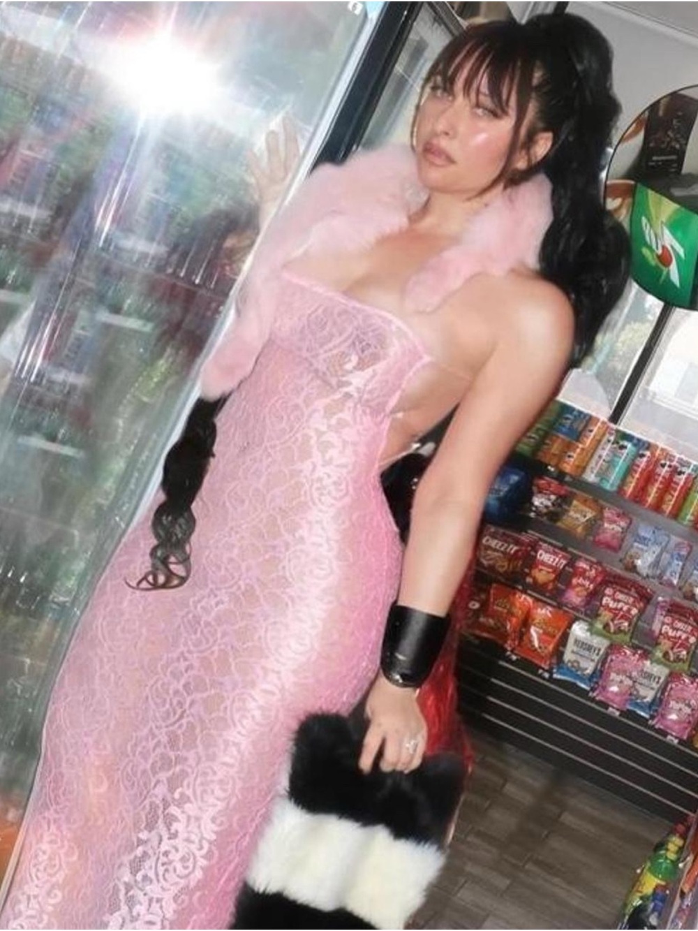 Gorgeous I.AM.GIA Miana Dress in pink sheer floral lace